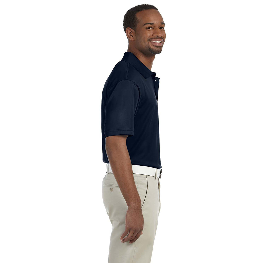 Harriton Men's Navy 4 oz. Polytech Polo