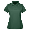 Harriton Women's Dark Green 4 oz. Polytech Polo