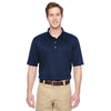 Harriton Men's Dark Navy Advantage IL Snap Placket Performance Polo