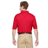 Harriton Men's Red Advantage IL Snap Placket Performance Polo