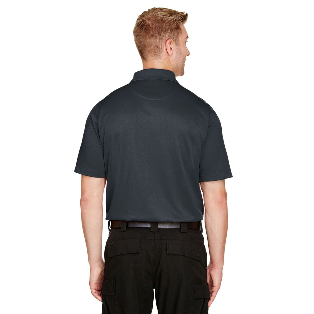 Harriton Men's Dark Charcoal Advantage Snag Protection Plus Polo