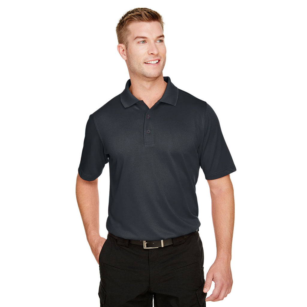 Harriton Men's Dark Charcoal Advantage Snag Protection Plus Polo