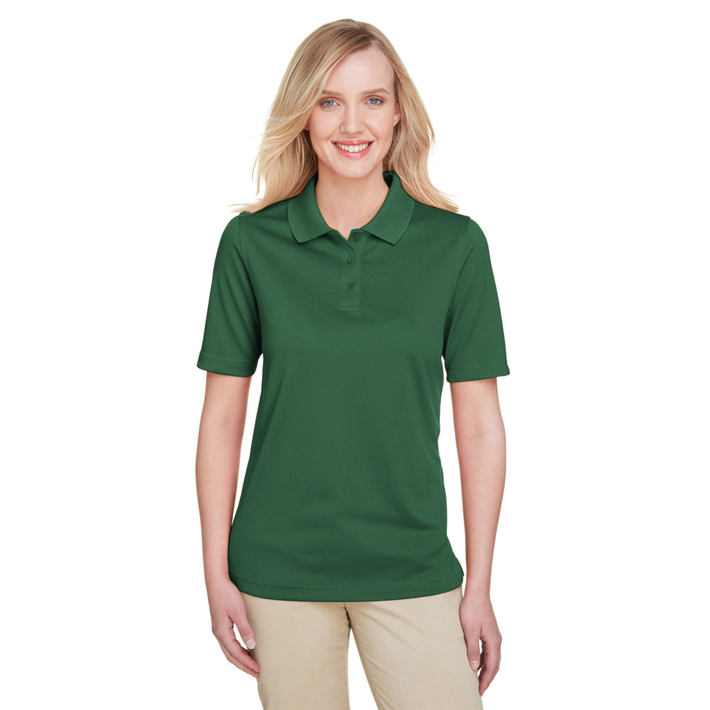 Harriton Women's Dark Green Advantage Snag Protection Plus Polo