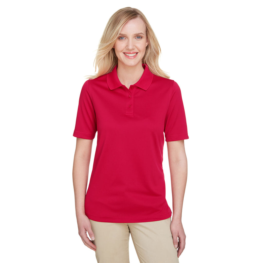 Harriton Women's Red Advantage Snag Protection Plus Polo