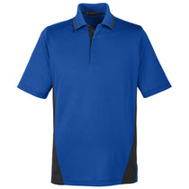 Harriton Men's True Royal/Black Tall Flash Snag Protection Plus Colorblock Polo