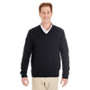 Harriton Men's Black Pilbloc V-Neck Sweater