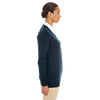 Harriton Women's Dark Navy Pilbloc V-Neck Button Cardigan Sweater