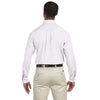 Harriton Men's White Tall 3.1 oz. Essential Poplin