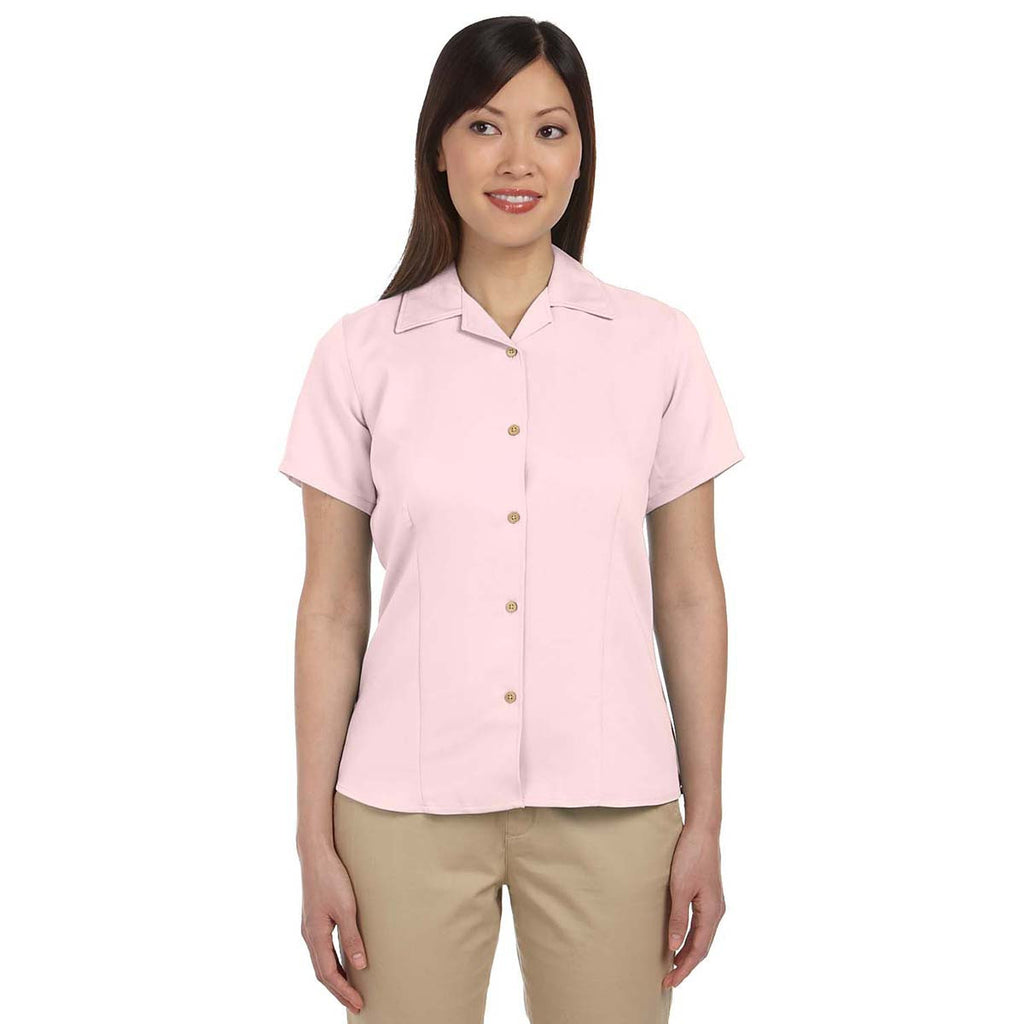 Harriton Women's Blush Bahama Cord Camp Shirt