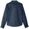 Harriton Women's Navy Key West Long-Sleeve Performance Staff Shirt