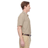 Harriton Men's Khaki Paradise Short-Sleeve Performance Shirt