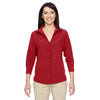 Harriton Women's Parrot Red Paradise 3/4-Sleeve Performance Shirt