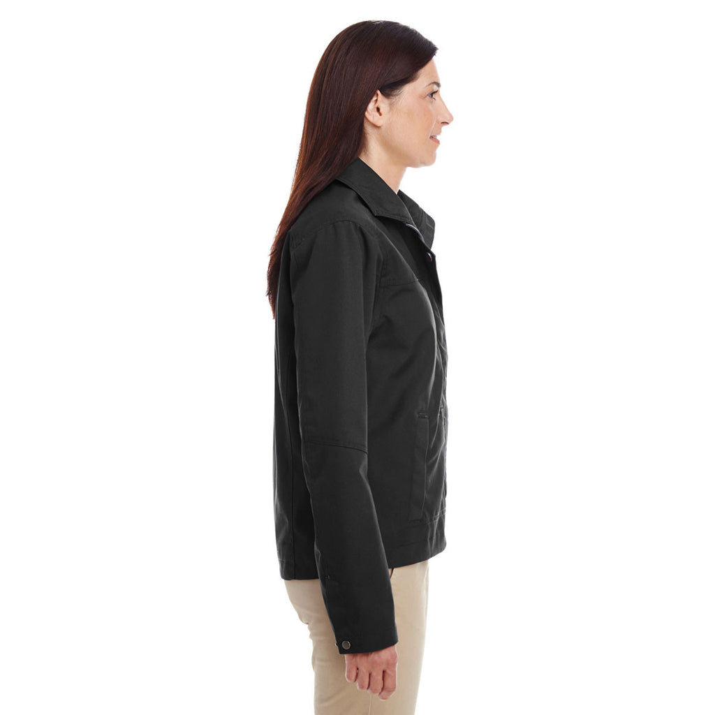 Harriton Women's Black Auxiliary Canvas Work Jacket