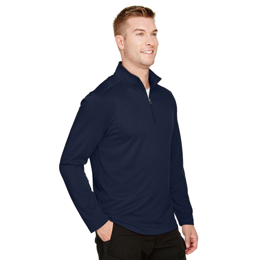 Harriton Men's Dark Navy Advantage Snag Protection Plus Quarter-Zip