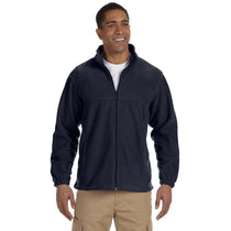 Harriton Men's Navy Tall 8 oz. Full-Zip Fleece
