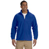 Harriton Men's True Royal Tall 8 oz. Full-Zip Fleece