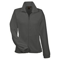Harriton Women's Charcoal 8 oz. Full-Zip Fleece
