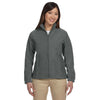 Harriton Women's Charcoal 8 oz. Full-Zip Fleece