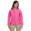 Harriton Women's Charity Pink 8 oz. Full-Zip Fleece