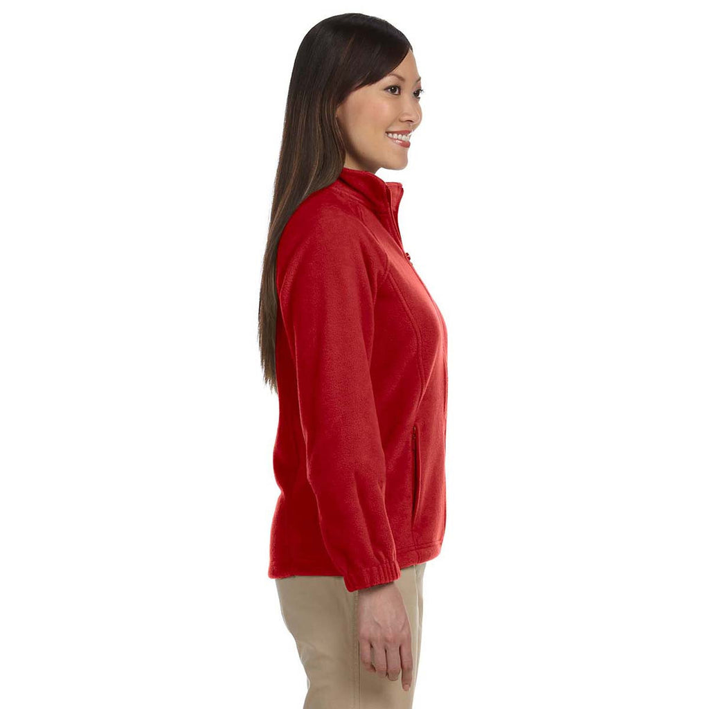 Harriton Women's Red 8 oz. Full-Zip Fleece