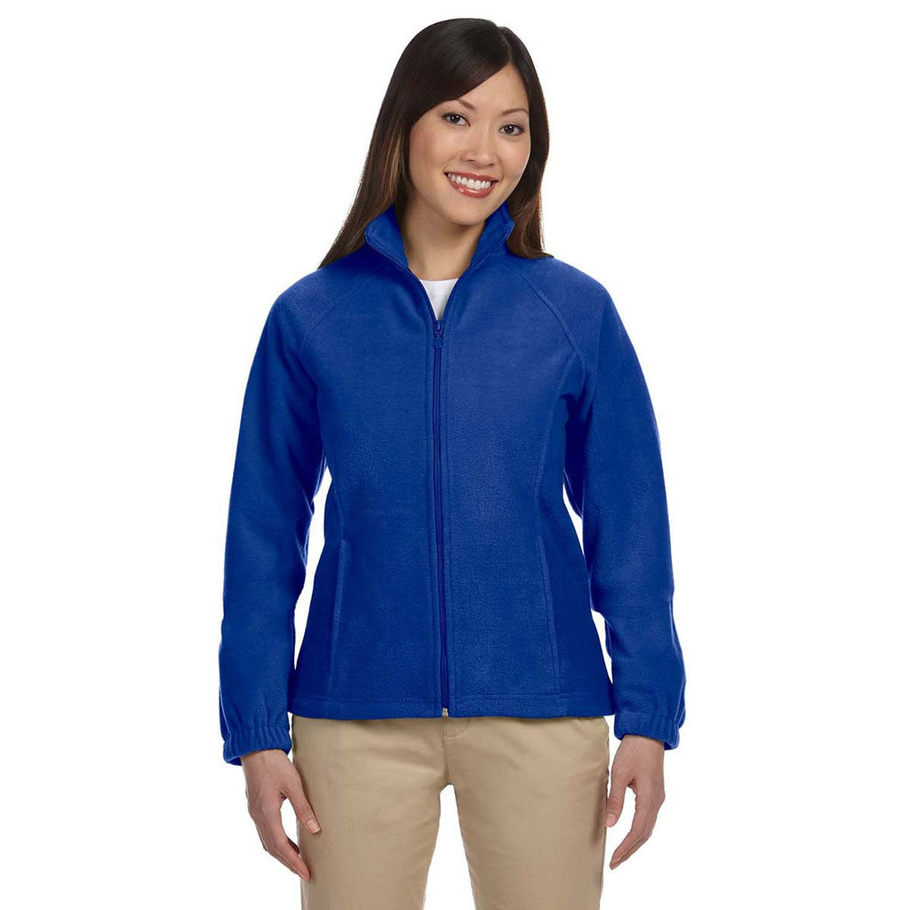 Harriton Women's True Royal 8 oz. Full-Zip Fleece