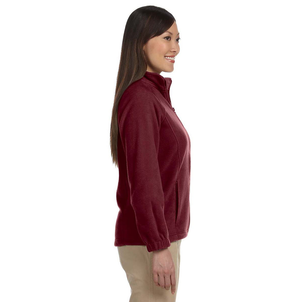 Harriton Women's Wine 8 oz. Full-Zip Fleece