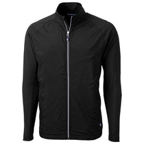 Cutter & Buck Men's Black Adapt Eco Knit Hybrid Recycled Full Zip Jacket