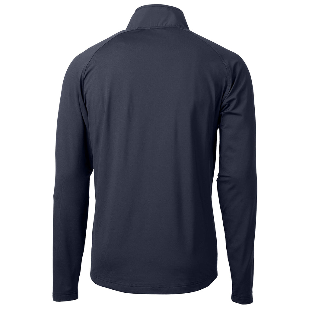 Cutter & Buck Men's Navy Blue Adapt Eco Knit Hybrid Recycled Quarter Zip