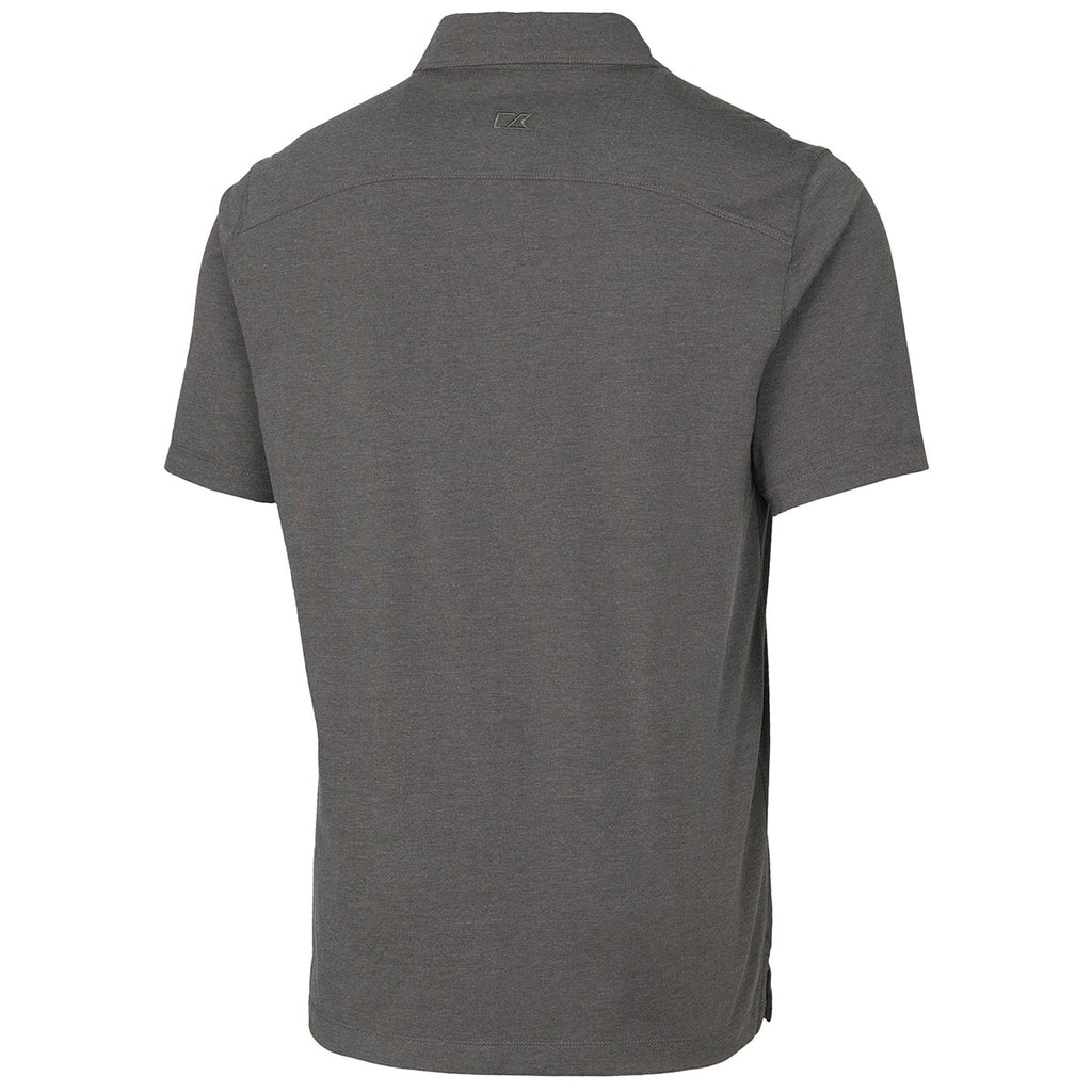 Cutter & Buck Men's Elemental Grey Heather Advantage Jersey Polo