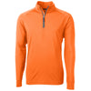 Cutter & Buck Men's Orange Burst Adapt Eco Knit Stretch Recycled Quarter Zip Pullover