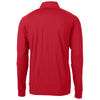 Cutter & Buck Men's Red Adapt Eco Knit Stretch Recycled Quarter Zip Pullover