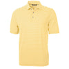 Cutter & Buck Men's College Gold Virtue Eco Pique Stripped Recycled Polo