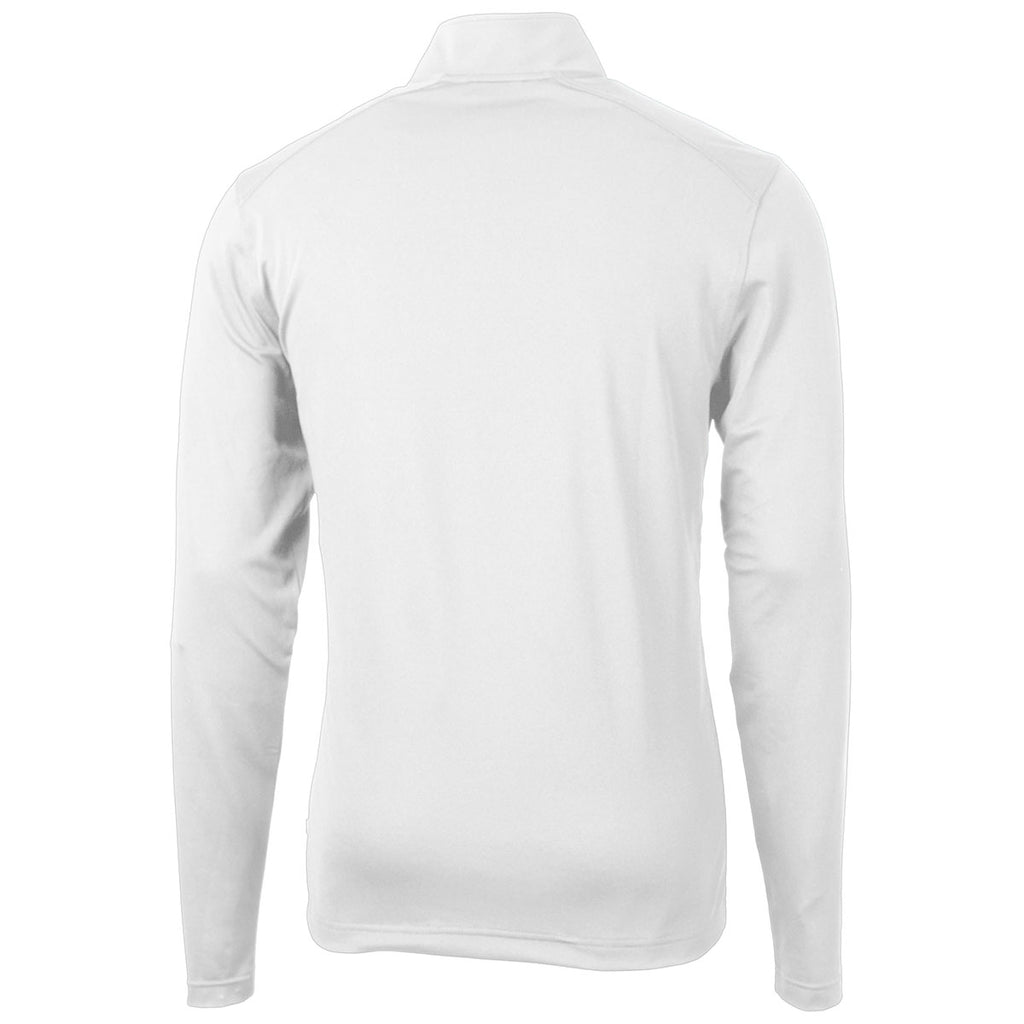 Cutter & Buck Men's White Virtue Eco Pique Recycled Quarter Zip