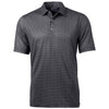 Cutter & Buck Men's Black Pike Banner Print Stretch Polo