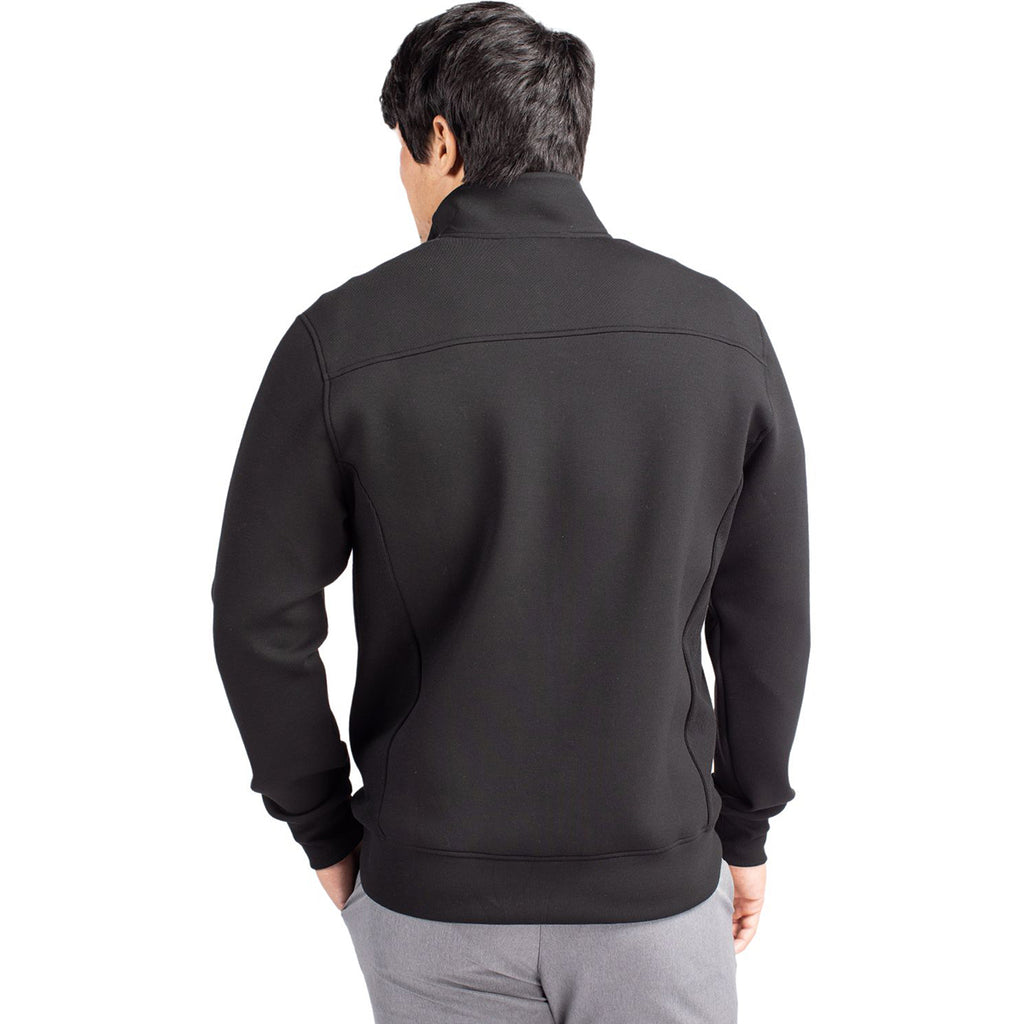 Cutter & Buck Men's Black Roam Eco Recycled Full Zip Jacket