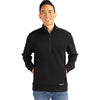 Cutter & Buck Men's Black Roam Eco Recycled Quarter Zip Pullover