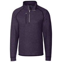 Cutter & Buck Men's College Purple Heather Mainsail Half Zip Mainsail Half Zip