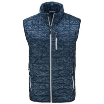 Cutter & Buck Men's Dark Navy Rainier PrimaLoft Eco Insulated Full Zip Printed Puffer Vest