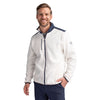 Cutter & Buck Men's Shell/Navy Blue Cascade Eco Sherpa Fleece Jacket