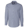 Cutter & Buck Men's Liberty Navy Long Sleeve Epic Easy Care Stretch Gingham Shirt