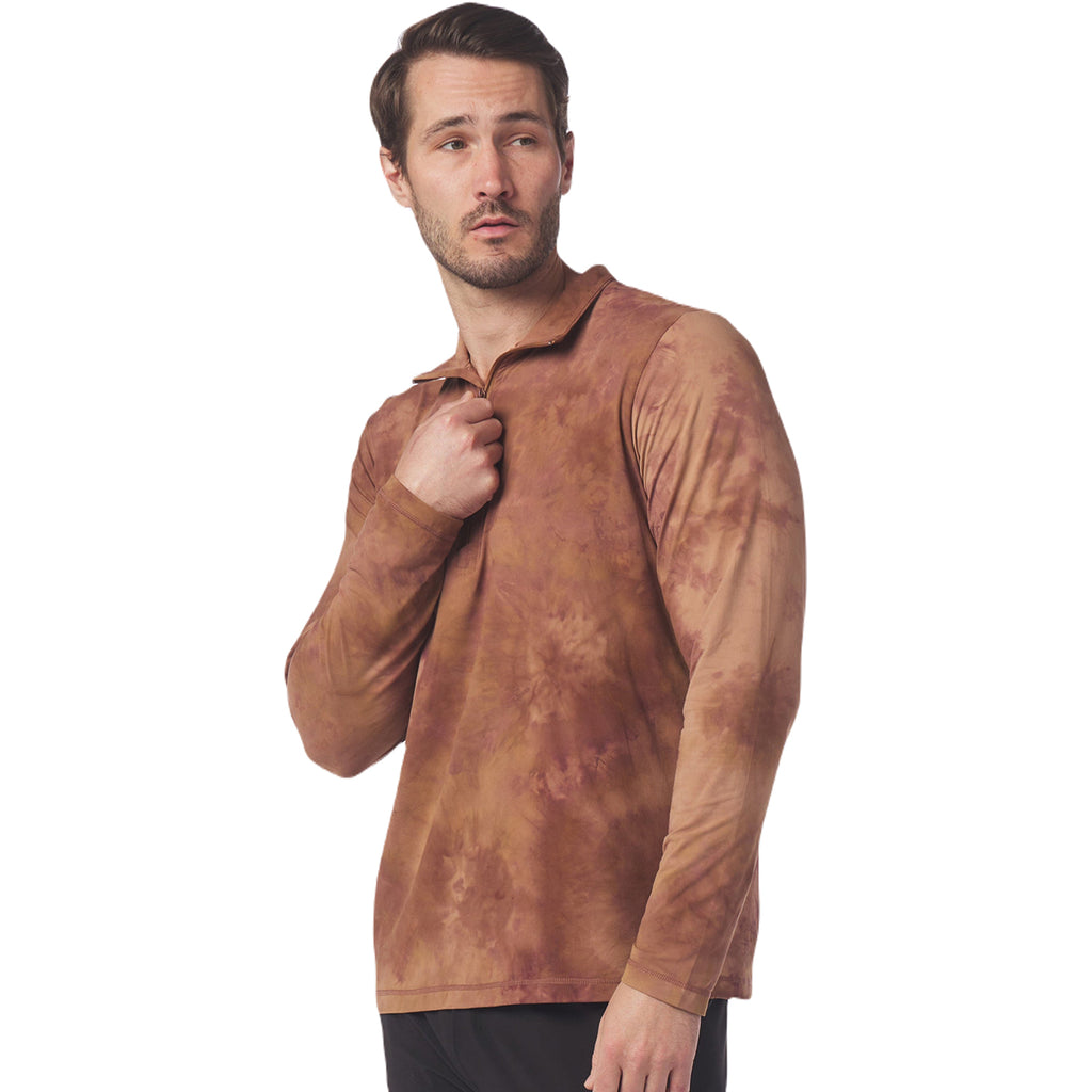 Glyder Men's Mocha Stone Dye Tahoe 1/4 Zip