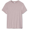 Glyder Men's Mauve Heather and White Stripe Salton Short Sleeve