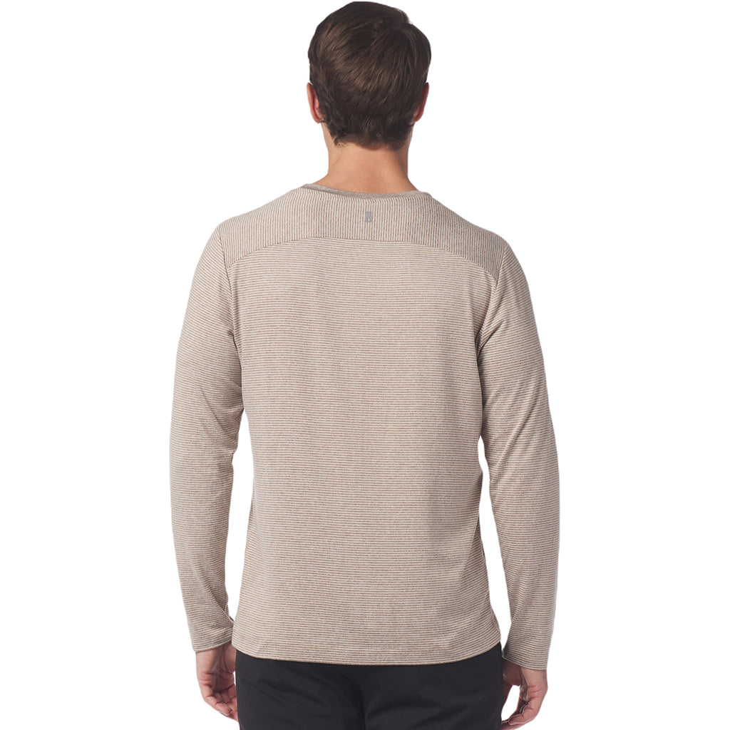 Glyder Men's Mocha Heather/White Stripe Salton Long Sleeve