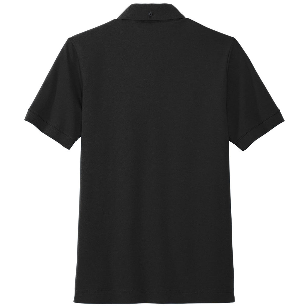 Mercer+Mettle Men's Deep Black Stretch Heavyweight Pique Polo