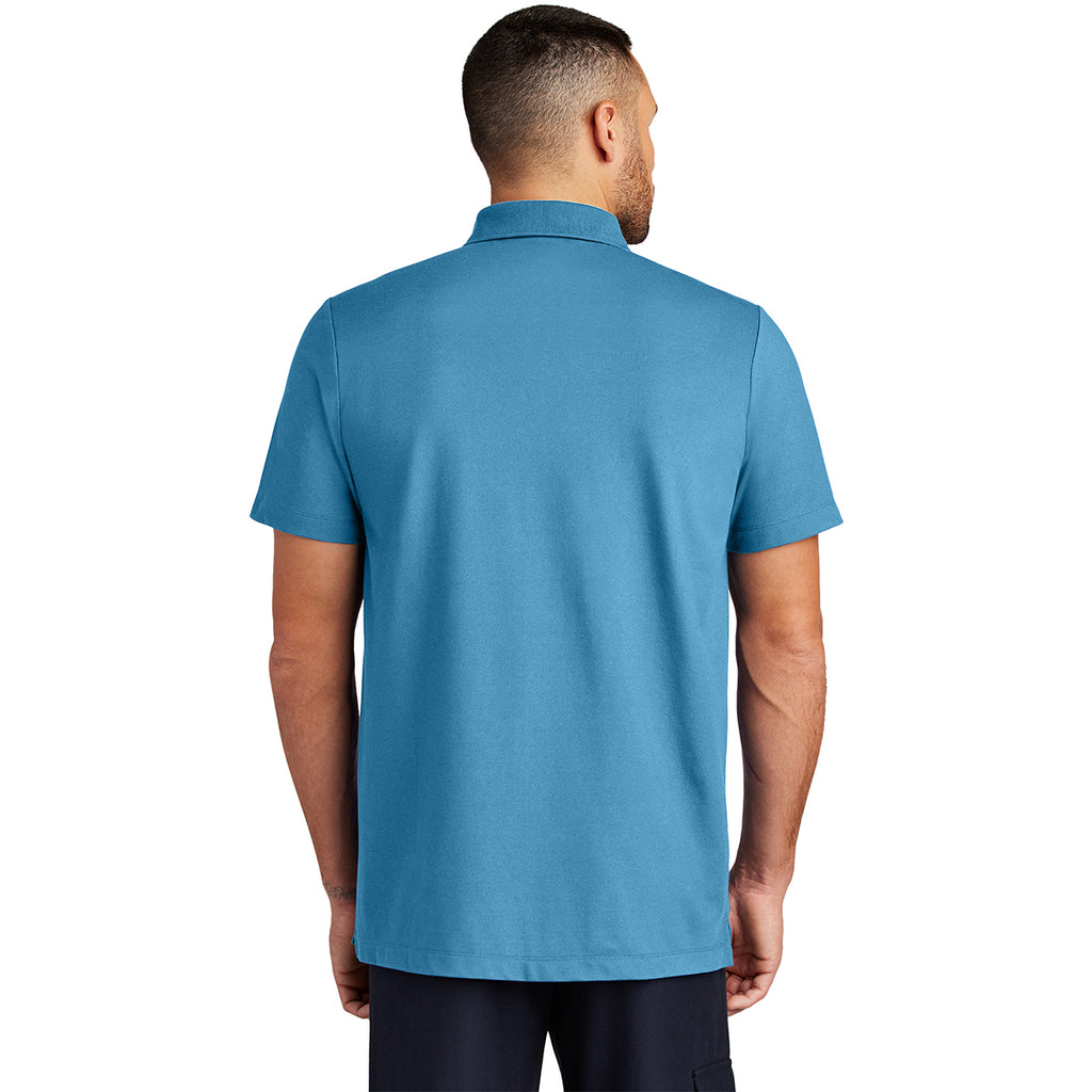 Mercer+Mettle Men's Parisian Blue Stretch Pique Polo