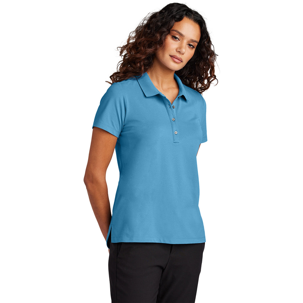 Mercer+Mettle Women's Parisian Blue Stretch Pique Polo