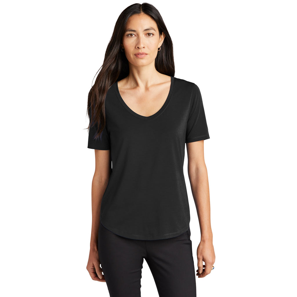 Mercer+Mettle Women's Deep Black Stretch Relaxed Scoop