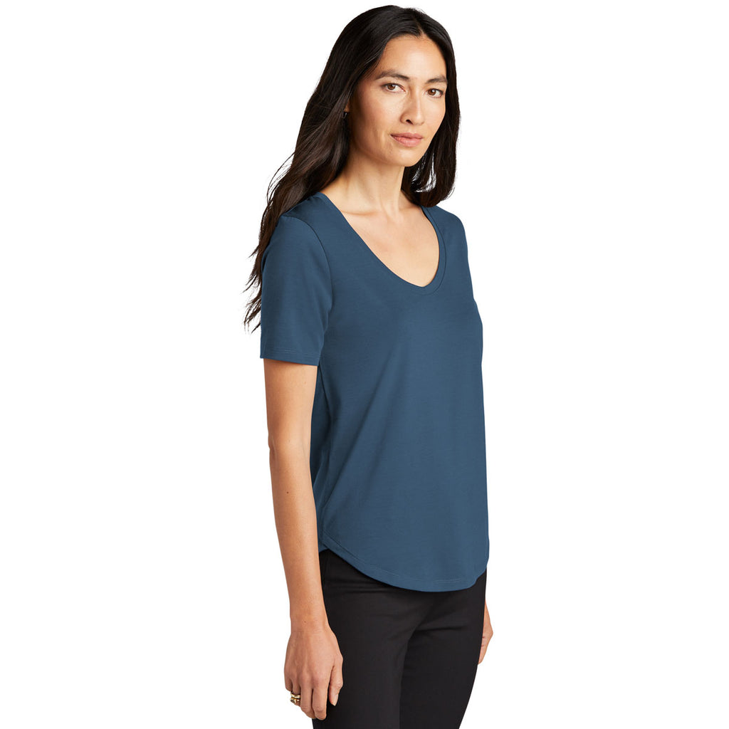 Mercer+Mettle Women's Insignia Blue Stretch Relaxed Scoop