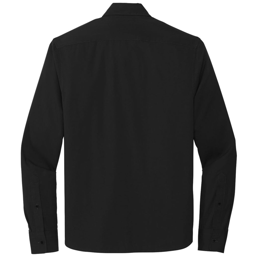 Mercer+Mettle Men's Deep Black Long Sleeve Stretch Woven Shirt