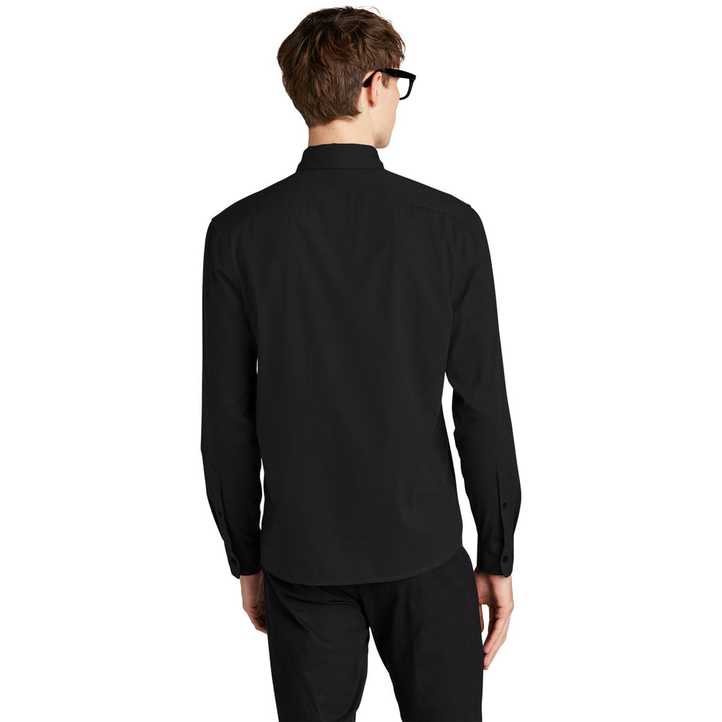 Mercer+Mettle Men's Deep Black Long Sleeve Stretch Woven Shirt